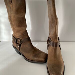 BCBGirls Tan Leather Cowboy Boots